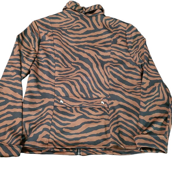 Lisa International Womens Jacket Multicolor Size PM Polyester Blend Stretch Zip - Picture 2 of 12